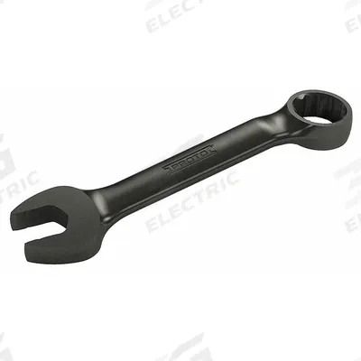 PROTO Combination Wrench: Alloy Steel, Black Oxide, 8 mm Head Size, 3 1/2 in Overall Lg - Metric 12-Point Combination Wrenches