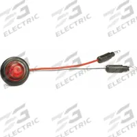 GROTE MicroNova DOT Clearance Marker Light: Clearance Light, LED, Round, Surface Mount, Red, Grommet (MPN 49262). Key specifications — Lens Color: Red; Brand: GROTE; Electrical Connection: Male Bullet Connector; Lighting Technology: LED; Mount Type: Grommet; SAE Lens Code: PC.