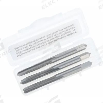 CLE-LINE Tap Kit: #8-32 UNC, H2 / 2B, 4 Flute, High Speed Steel (MPN C00331) - Three-Piece Hand Tap Sets