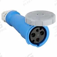 HUBBELL Pin and Sleeve Connector: Blue, 250V AC, Single Phase, 60 A, 2 Pole, 3 Wire, IEC Grounding (MPN HBL360C6W). Key specifications — Brand: HUBBELL.