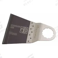 FEIN Oscillating Tool Blade: 2 9/16 in Blade Wd, 2 in Overall Lg, Flush Cutting, Carbon Steel, 25 PK (MPN 63502136028). Key specifications — attr1097473: Drywall; attr1097476: FEIN; attr1097456: Flush Cutting.