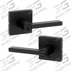 KWIKSET Door Lever Lockset: Office Lever Locksets, ADA Compliant (MPN 740HFL-SQT-514-SMT-6AL-RCS). Key specifications — attr1024149: Not Ligature-Resistant; attr1011488: KWIKSET; attr1011524: No Message; attr1011506: Rose; attr1011485: Yes; attr1059461: Black Painted : Zinc.