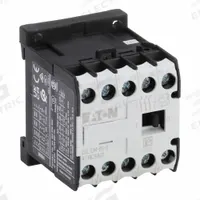 EATON Miniature IEC Magnetic Contactor: Non-Reversing, 3 Poles, 3NO Contacts, 9 A, 24V DC Coil (MPN XTMC9A01TD). Key specifications — attr945107: EATON; attr972381: Yes.