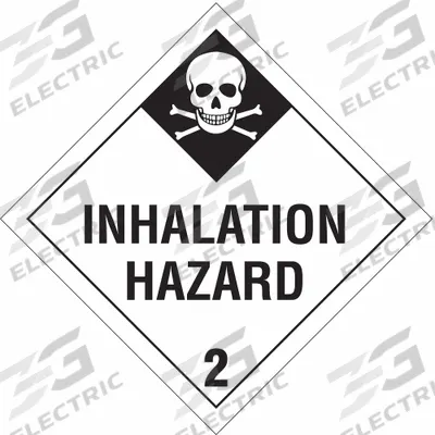 BRADY Container Placard: Inhalation Hazard, 10 3/4 in x 10 3/4 in, 10 3/4 in Label Ht - Class 2: Gases