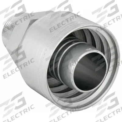 AEROQUIP Hydraulic Crimp Fitting: Steel x Steel, Straight, -20 For Hose Dash Size - Aeroquip Crimp Hydraulic Hose Fittings with NPTF Connection