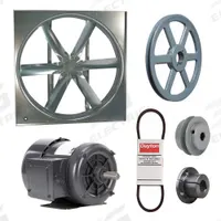 DAYTON Supply Fan w/Drive Package: Belt Drive, 36 in Blade, Totally Enclosed, 13,802 cfm, 3 ph (MPN 7CC36). Key specifications — Nameplate Voltage: 208-230/460V AC; Assembled: Unassembled; Brand: DAYTON; Enclosure Design: Totally Enclosed Motor.
