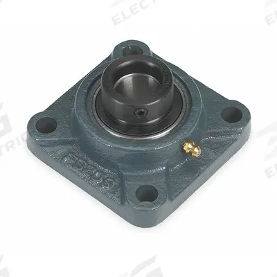 DAYTON 4 Bolt Flange Bearing: Radial Ball, 1 1/4 in Bore, Cast Iron, Eccentric Collar - General Purpose Flange-Mount Ball Bearings