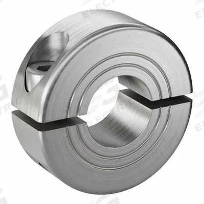RULAND MANUFACTURING Shaft Collar: 2-Piece, Metric, Round, Clamp-On, 10 mm Bore Dia - Stainless Steel Shaft Collars