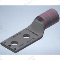 Compression Lug: For 1/0 AWG, Solid/Stranded Wire, 1/4 in Stud Size, Std, Copper Barrel (MPN YAV25L2TC14FX). Key specifications — Inspection Hole: Yes; For Wire Type: Stranded; For Wire Sizes: 1/0 AWG; Brand: BURNDY; Manufacturer Part Number: YAV25L2TC14FX.