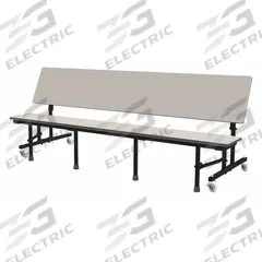 PALMER HAMILTON Convertible Bench Table: Gray Glace, 30 1/8 in Overall Wd, 25 in Overall Ht (MPN 34M21291508-GB)