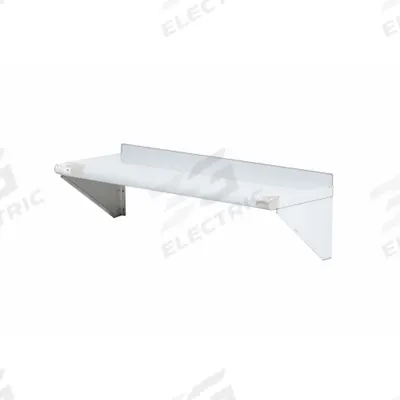 APPROVED VENDOR Wall Shelf: 48 in x 12 in x 12 in, 48 in x 12 in, 100 lb Load Capacity - Stainless Steel Solid Wall-Mount Shelving