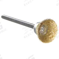 DREMEL Rotary Tool Brush: 1/2 in Brush Dia, Cup Brush, Crimped, Mounted, 15,000 RPM Max. Speed, 2 PK (MPN 536-02). Key specifications — attr1097267: DREMEL; attr1097272: Mounted; attr1097273: Cup Brush; attr1097274: Crimped.