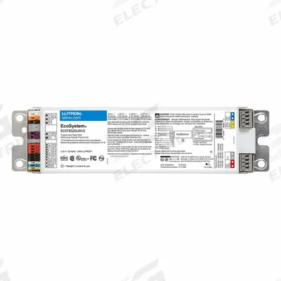 LUTRON Fluorescent Dimming Ballast: T8, 120 to 277V AC, 2 Lamps Supported, (2) F32T8 - 0-10V Continuous Dimmable Ballasts