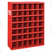DURHAM MFG Pigeonhole Bin Unit: 34 in x 12 in x 42 in, 42 Compartments, 5 5/16 in x 12 in x 5 1/2 in (MPN 360-17-S1156). Key specifications — attr7229: Steel; attr38869: DURHAM MFG.