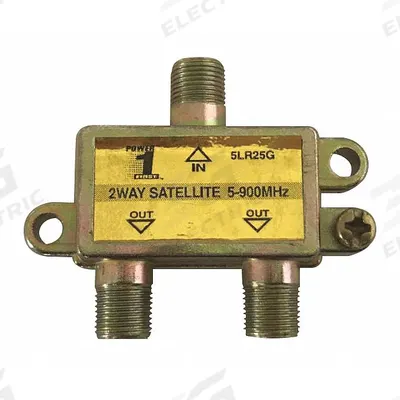 POWER FIRST Cable Splitter: (1) F-Type Female x (2) F-Type Female Splitter, Max. 900 MHz - Coaxial Splitters & Adapters for Data, Audio & Video