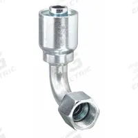 PARKER Hydraulic Crimp Fitting: Steel x Steel, 90° Elbow, -8 For Hose Dash Size, Female x Genderless (MPN 1J943-8-8). Key specifications — Fitting Gender: Female x Genderless; Fitting Connection Type: ORS x Crimp; For Hose Dash Size: -8; Thread Size: 13/16"-16; Brand: PARKER.