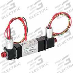 AVENTICS Solenoid Air Control Valve: Series L2, Double Solenoid, Five-Way / Three-Position, Closed (MPN L23XX652OP00030). Key specifications — attr1077526: L23XX652OP00030; attr1077536: Closed; attr1077589: Non-Locking; attr1077598: Solenoid Air Control Valve; attr1077600: Solenoid Return.