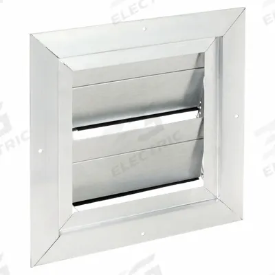 Dayton 12.75"H-W 4.5"L Aluminum Backdraft Dampr: For 10 in Fan, Single Panel, 12 3/4 in H - Wall-Mount Backdraft Dampers