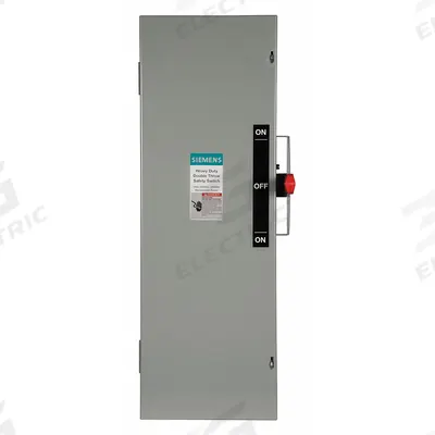 Siemens Safety Switch: Fusible, 100 A, Three Phase, 240V AC, Galvanized Steel - Fusible Safety Switches