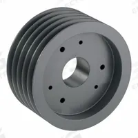 APPROVED VENDOR V-Belt Pulley: C105, 5 Groove, 10.9 in OD, Bushed Bore, E, For C/CX Belt Section (MPN 5C105E). Key specifications — Pulley Industry Number: C105; Pitch Diameter: 10.5 in (C); For Belt Section (broad, with similar types): C or CX.