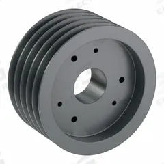 APPROVED VENDOR V-Belt Pulley: C105, 5 Groove, 10.9 in OD, Bushed Bore, E, For C/CX Belt Section (MPN 5C105E). Key specifications — Pulley Industry Number: C105; Pitch Diameter: 10.5 in (C); For Belt Section (broad, with similar types): C or CX.