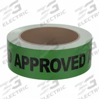 TAPECASE Packing Tape: 2 in Imperial Tape Wd, 55 yd Imperial Tape Lg, 1.9 mil Tape Thick, Approved (MPN 15C762). Key specifications — Product Type: Preprinted Messaging Packing Tape; Message: Approved; Brand: TAPECASE; Tape Series: 150SP.