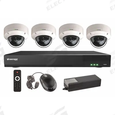 VITEK Video Surveillance Digital Systems: Dome, 4 Cameras Included, 2.8 mm Max Focal Lg - Video Surveillance Digital Systems w/ Cameras