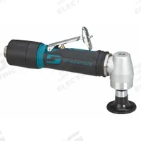 DYNABRADE Air Disc Sander: 2 in Pad, Locking, Heavy Duty, 0.4 hp, 27 cfm, Right Angle Grip, Fixed (MPN 48522). Key specifications — attr1320237: DYNABRADE; attr1320246: Rear.