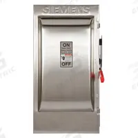 SIEMENS Safety Switch: Fusible, 200 A, Three Phase, 240V AC, 304 Stainless Steel, Indoor/Outdoor (MPN HF324S). Key specifications — Brand: SIEMENS.