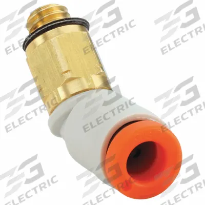 SMC Push-Fit Elbow Fitting: 5/32 in OD x 2 1/2 in OD Size, Push-to-Connect x MUNF - Polybutylene & Brass Tube Fittings
