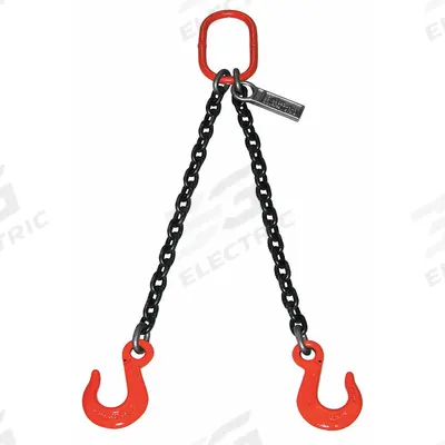 LIFT-ALL Double Leg Chain Sling: 3/4 in Chain Trade Size, 100 Chain Grade, Sling Hook - Grade-100 Double-Leg Chain Slings