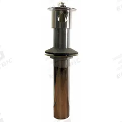 WATCO Sink Drain: Brass, Chrome, 8 in Overall Ht, 2 1/8 in Overall Dia, Slip, 1 1/4 in Pipe Dia (MPN 800-PF-BRS-CP). Key specifications — Product Type: Sink Drain; Brand: WATCO; Finish: Chrome; Material: Brass; Includes Overflow: No; Includes: Closure.
