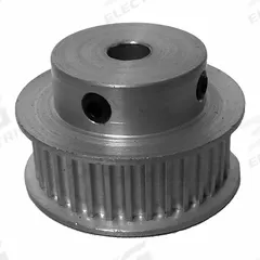 DAYTON Timing Pulley: Curvilinear, Fixed, For 9 mm Belt Wd, 34 Teeth, 3 mm Pitch, Aluminum (MPN 34-3M09-6FA4). Key specifications — Brand: DAYTON; Finish: Clear Anodized; For Belt Series: Powerhouse®.
