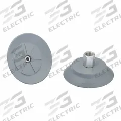 SCHMALZ Vacuum Pad Assembly: 1/4 in NPT, 98.1 mm Pad Dia, NBR, 55 A, Gray, 39.5 mm Pad Ht (MPN 10.01.01.15159). Key specifications — attr1019168: 55 A; attr1019165: 10.01.01.15159; attr1019167: SCHMALZ; attr1019180: Gray.