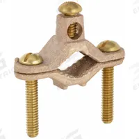 Grounding Connector: Bronze, 1/2 in to 1 in Pipe, Brass Hardware, 10 AWG SOL to 2 AWG STR (MPN C11B). Key specifications — Brand: BURNDY; Description/Special Features: Brass Hardware; For Use With: Copper Tube; Grounding Wire Size: 10 to 2 AWG SOL; Material: Bronze; Grounding Wires Connected To: 1/2 in to 1 in Pipe; Manufacturer Part Number: C11B.