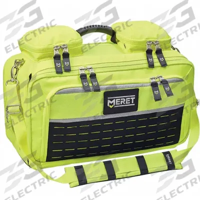 MERET USA Oxygen Bag: 22 in L x 15 in W x 9 1/2 in D, Tarpaulin, Yellow, 11-20 in/30+ in - Medical Briefcase-Style Bags