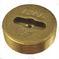 AB&A Cover: 4 in Overall Dia, 4 in Overall Ht, Brass, Brass, Brass, Screw-In (MPN 60365). Key specifications — Color: Brass; Brand: AB&A; Finish: Brass.