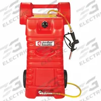 JOHNDOW INDUSTRIES Fuel Caddy: 25 gal Capacity, Gasoline, Red, Polyethylene (MPN FC-25PFC). Key specifications — Compatible Fuel: Gasoline; Brand: JOHNDOW INDUSTRIES; Tank Material: Polyethylene.