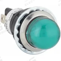 DAYTON Raised Panel Light: 18 mm Panel Mounting Hole Dia, LED, Raised Head (MPN 22NY65). Key specifications — Brand: DAYTON; Electrical Connection: 0.187 in Tab.