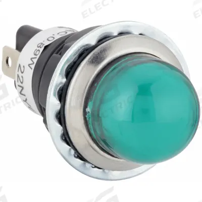 Dayton Raised Panel Light: 18 mm Panel Mounting Hole Dia, LED - LED Indicator Pilot Lights