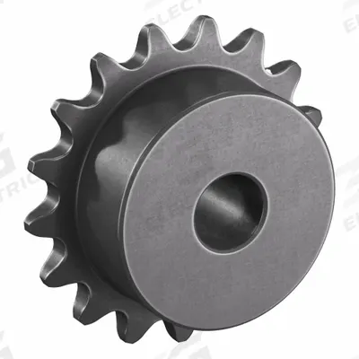 TSUBAKI Sprocket: One-Sided Hub, For Single Strands, 35, 17 Teeth, 2.041 in Pitch Dia - Size 35 Plain-Bore Roller Chain Sprockets