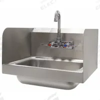 ADVANCE TABCO Hand Sink: 1 Stations, 5 in Bowl Dp, 14 in Bowl Lg, 10 in Bowl Wd, Faucet Included (MPN 7-PS-66). Key specifications — Includes Side Splash: Side Splash Included; Brand: ADVANCE TABCO.