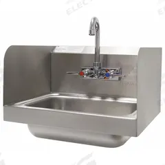 ADVANCE TABCO Hand Sink: 1 Stations, 5 in Bowl Dp, 14 in Bowl Lg, 10 in Bowl Wd, Faucet Included (MPN 7-PS-66). Key specifications — Includes Side Splash: Side Splash Included; Brand: ADVANCE TABCO.