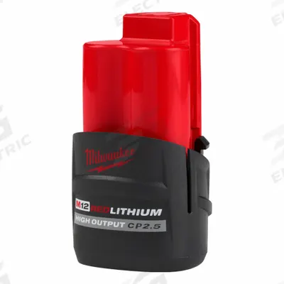 MILWAUKEE Battery Pack: M12, 2.5 Ah, Battery Included - Milwaukee Cordless Tool Batteries