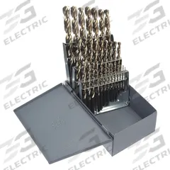 CLE-LINE Jobber Length Drill Bit Set: 29 Pc, 1/16" to 1/2" by 64ths, 135° Split Point, Fast Spiral (MPN C18622). Key specifications — attr1236168: Metal Index.