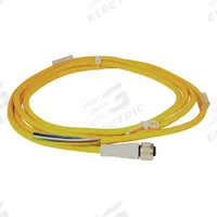 Cordset: M12 Female Straight X Bare Wire, 4 Pins, Yellow, PVC, 2 m Cable Lg, 4 A Max Current (A) (MPN CSDS4A4CY2202). Key specifications — Cable Jacket Color: Yellow; End 1 Gender: Female; End 1 Mounting Orientation: Straight; End 2 Connection Type: Bare Wire; IP Rating: IP67; Brand: EATON; NEMA Rating: 6P; Wire Size: 16 AWG.