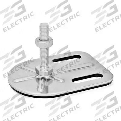 JW WINCO Male-End Leveling Mount: Swiveling Stud, 3/8"-16 Thread Size, 3 3/20 in - Non-Skid Male Leveling Mounts