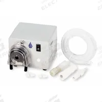 MEC-O-MATIC Peristaltic Chemical Metering Pump: 120V AC, 1/60 hp HP, 20 gpd Max. Flow Rate, Neoprene (MPN UVSP20XRLLAUXXX). Key specifications — Tubing Material: Neoprene; Brand: MEC-O-MATIC; Reproducibility: ±2.0%.