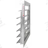 26.75"H-W 4.5"L Alu Intake Shutter Dampr: For 24 in Fan, Single Panel, 26 3/4 in H, 26 3/4 in W (MPN 4YN17). Key specifications — Airflow Direction: Horizontal; Blade Type: Flat Blade; Brand: DAYTON; Maximum Air Velocity: 2250 fpm; Mounting Position: Vertical.