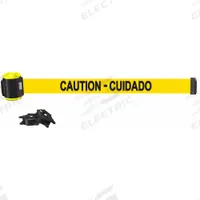 BANNER STAKES Magnetic Wall Mount Barrier: Magnet, 15 ft Belt Lg, Bilingual Messaging, Yellow (MPN MH1503). Key specifications — attr981520: Black; attr981527: Black; attr193646: BANNER STAKES; attr981511: Yellow.